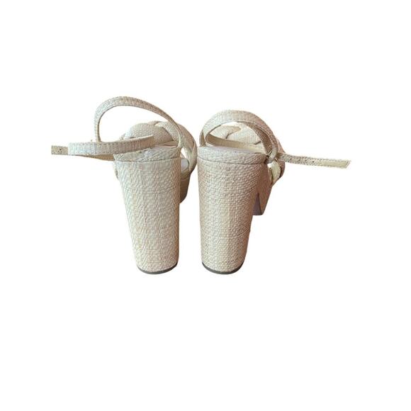 Loeffler Randall Fea braided woven platform neutral beige natural heel 7 - Picture 11 of 16